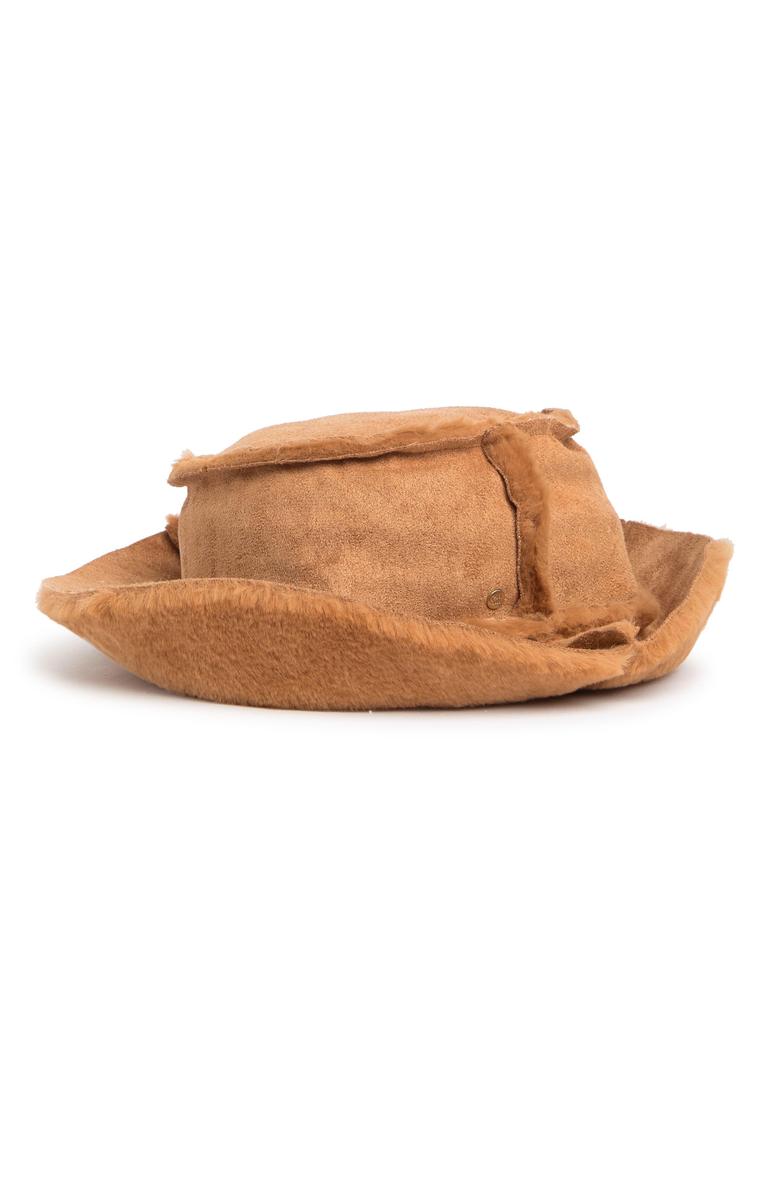 steve madden faux fur bucket hat