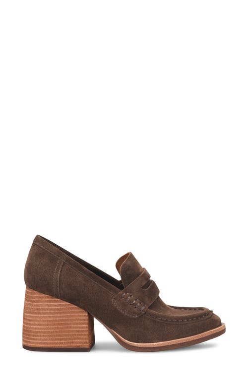 Kork-ease Women's Modeste Heeled Loafer In Dark Castagno Suede