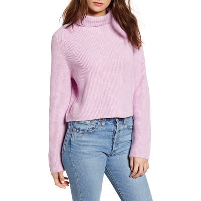 Leith Transfer Stitch Turtleneck Sweater, Red