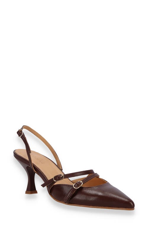 Shop Alohas Joelle Slingback Pointed Toe Pump In Brown