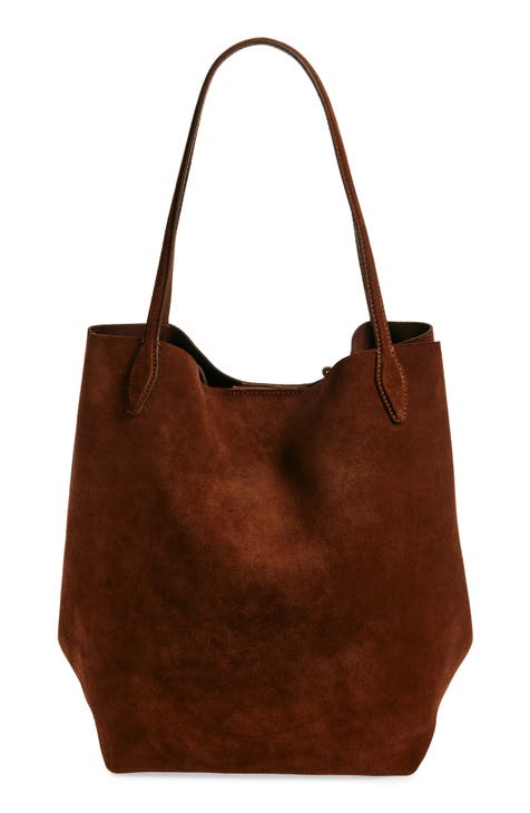 Dark brown suede bag best sale