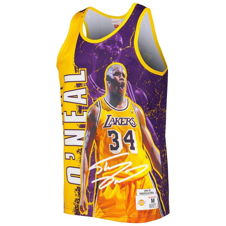 Mitchell & Ness Shaquille O'neal Purple Los Angeles Lakers 1999-00 ...