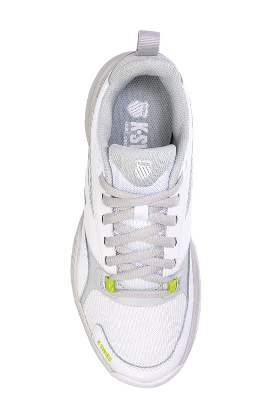 K-swiss Speedex Tennis Shoe In White/ Grey Violet