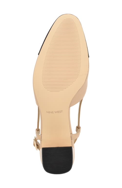 Shop Nine West Unda Slingback Pump In Light Natural