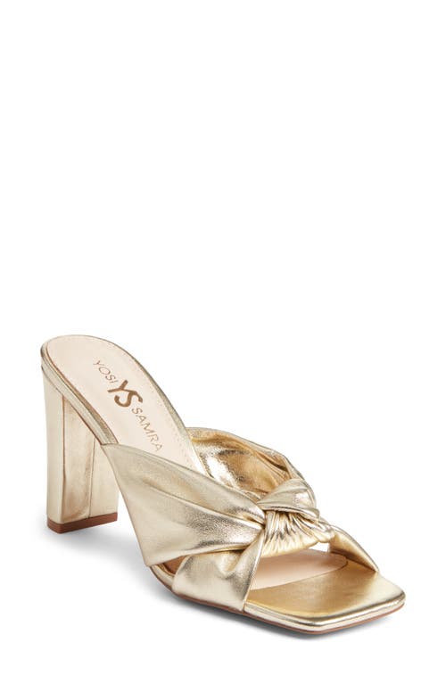 Hazel Knotted Slide Sandal in Yellow Gold