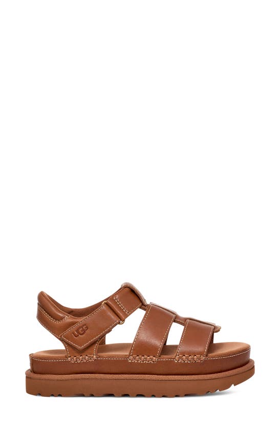 Shop Ugg (r) Goldenstar Strappy Platform Sandal In Tan