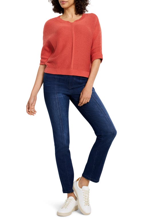 Shop Nic + Zoe Nic+zoe Easy Texture Sweater In Tandoori