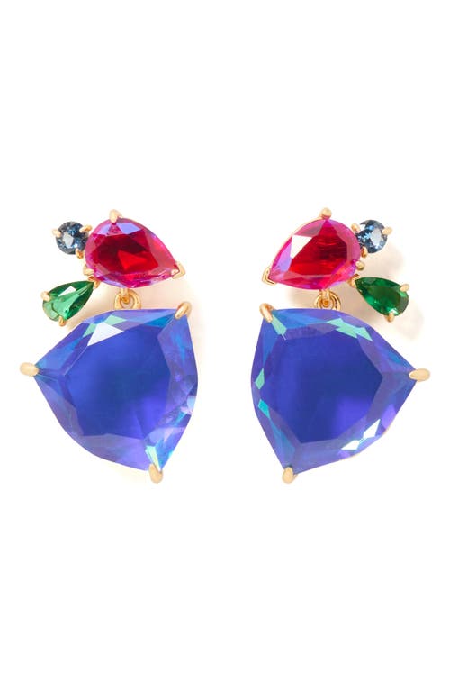 Kate Spade New York double drop earrings in Blue/gold Multi 