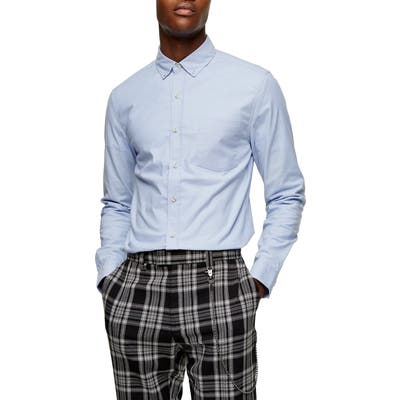 Topman Skinny Fit Button-Down Oxford Shirt