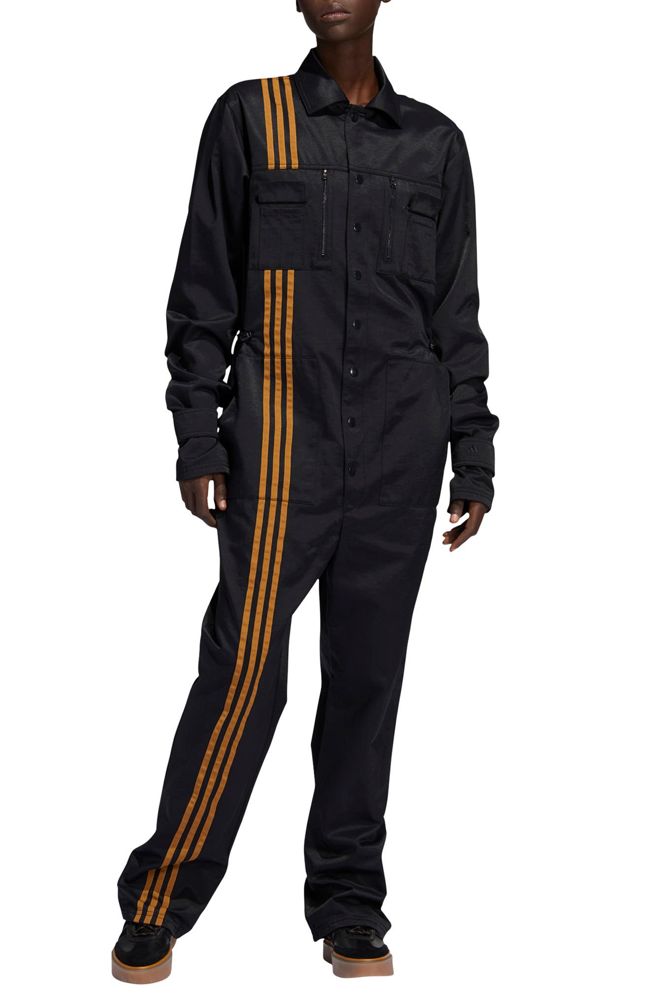 adidas 3 stripe jumpsuit
