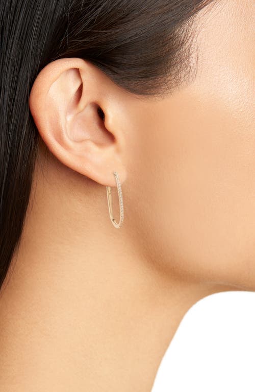 Shop Nordstrom Demi Fine Skinny Oval Hoop Earrings In 14k Gold Plated