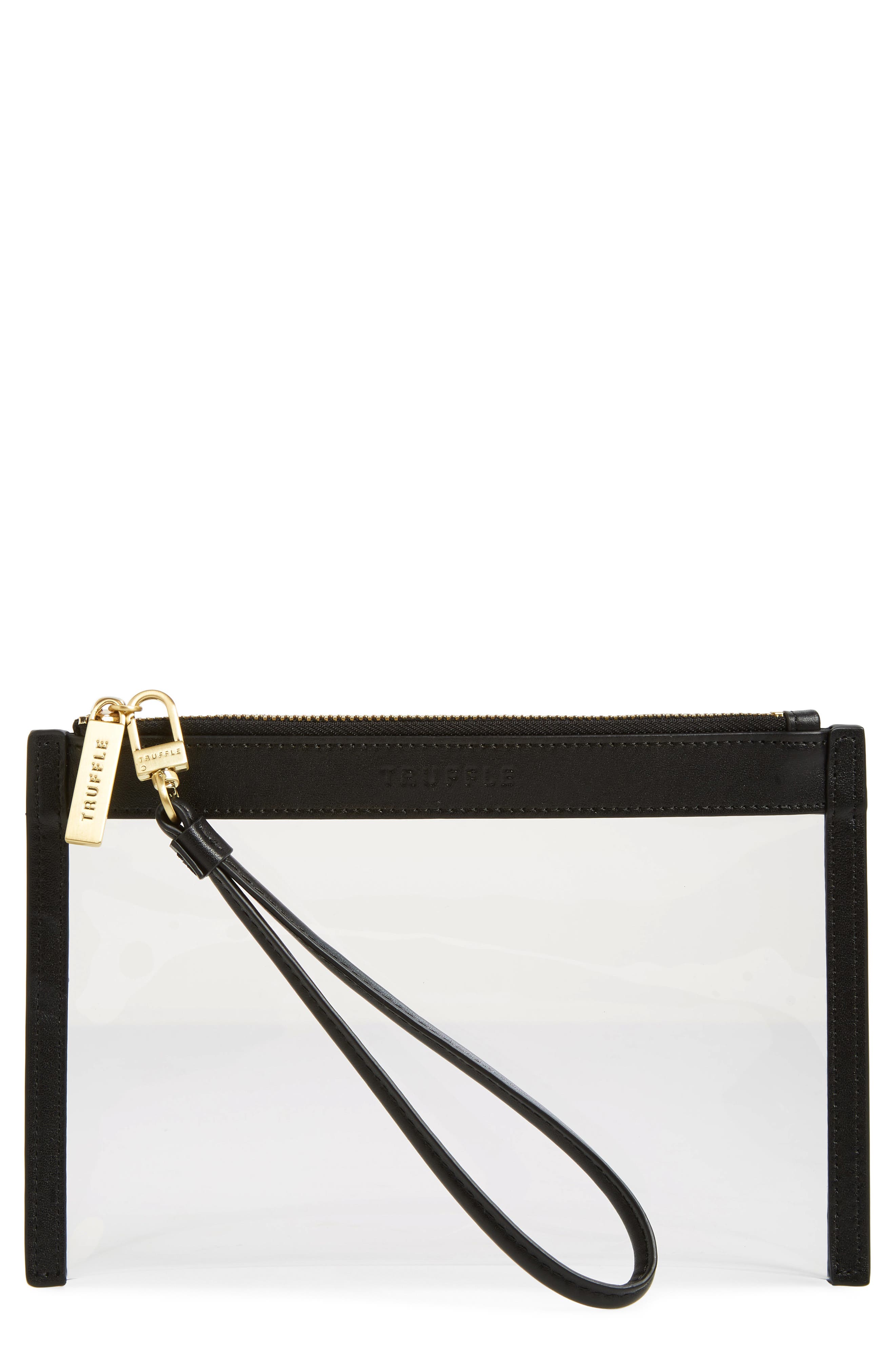 clear wristlet bag