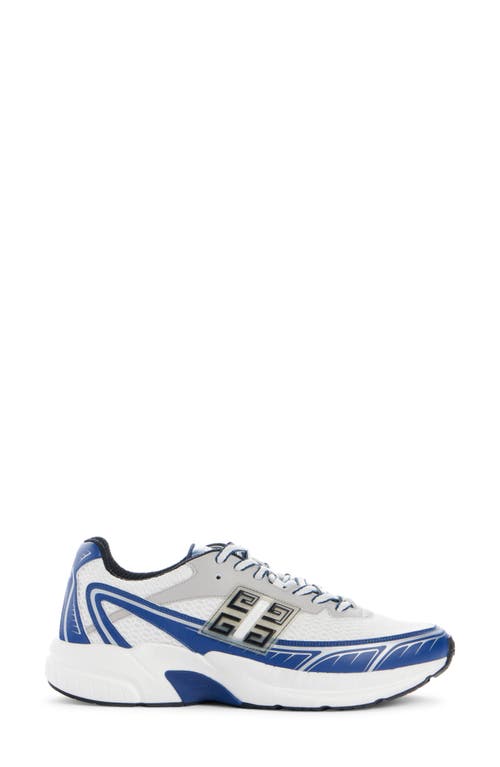 Givenchy Nfnty-52 Sneakers In Synthetic Leather And Mesh In Navy/white