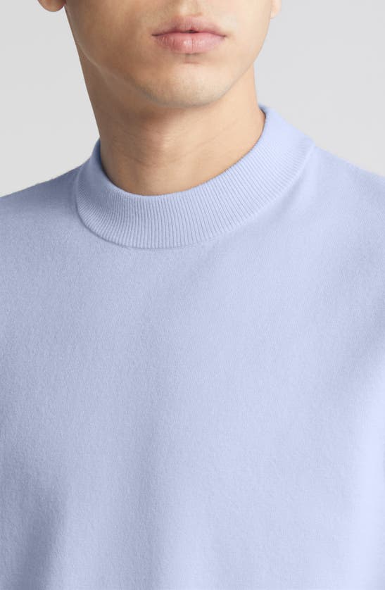 Open Edit Short Sleeve Sweater In Blue Xenon