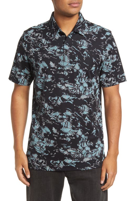 TravisMathew Alley Oop Print Cotton Blend Golf Polo in Black at Nordstrom, Size Small