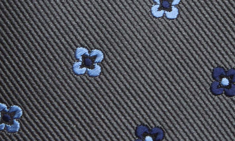 Shop Duchamp Pattern Silk Tie In Charcoal