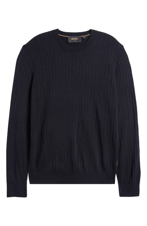 Shop Hugo Boss Boss Dominio Silk Sweater In Dark Blue