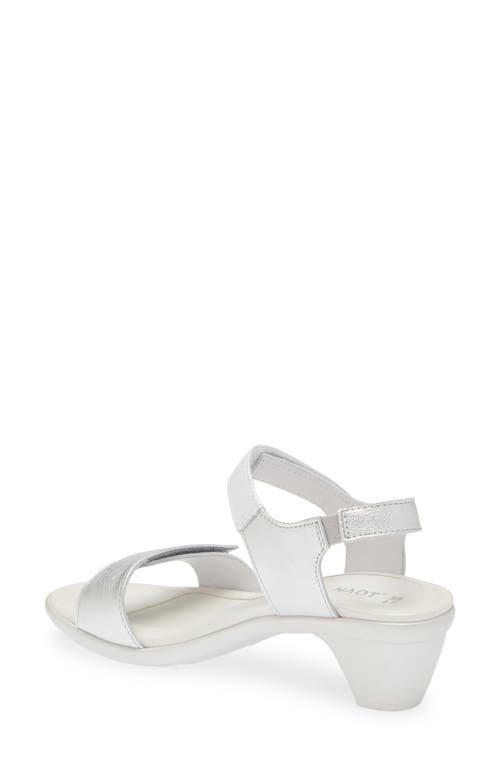Naot Extant Sandal In Silver/pearl White