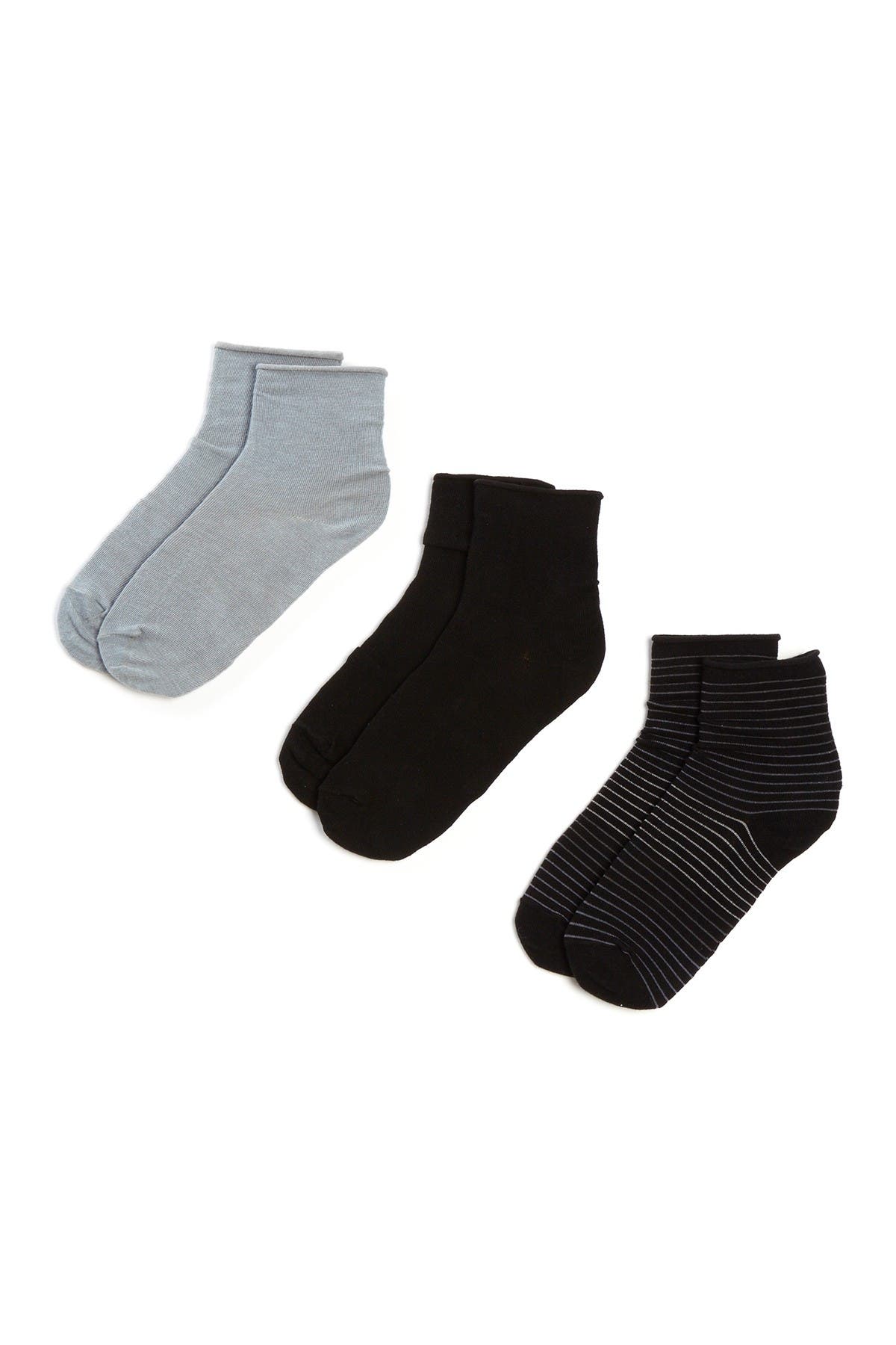 HUE | Roll Top Shortie Socks - Pack of 3 | Nordstrom Rack
