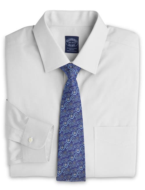 Shop Brooks Brothers Pinpoint Stretch Dress Shirt In White