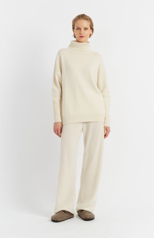 Chinti & Parker Pure Cashmere Roll Neck Sweater In Cream