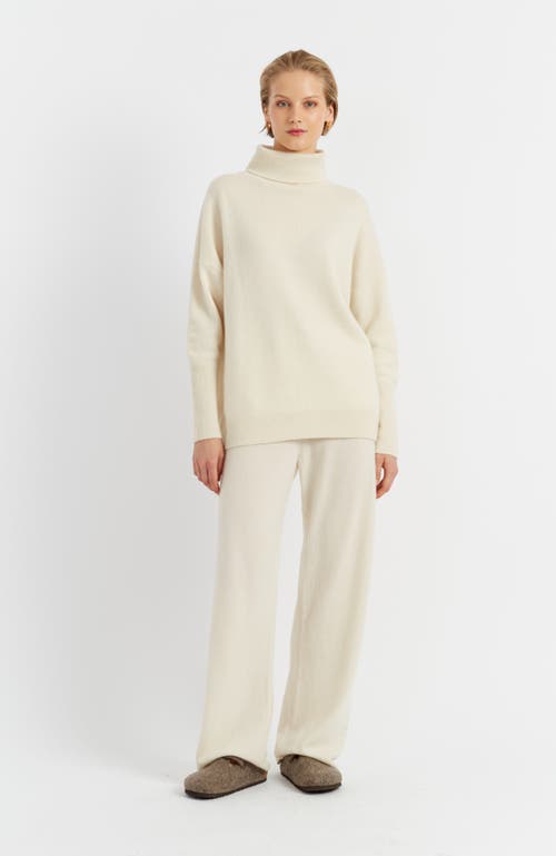 Shop Chinti & Parker Pure Cashmere Roll Neck Sweater In Cream