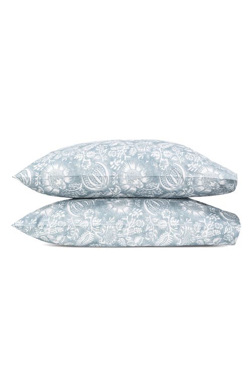 Matouk Granada 500 Thread Count Cotton Percale Pillowcases in Hazy Blue at Nordstrom