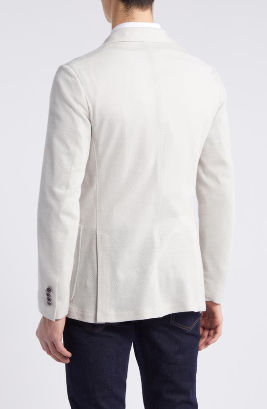 Shop Canali Trim Fit Knit Cotton Blend Sport Coat In White