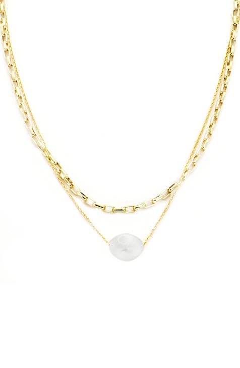 Imitation Pearl Layered Necklace