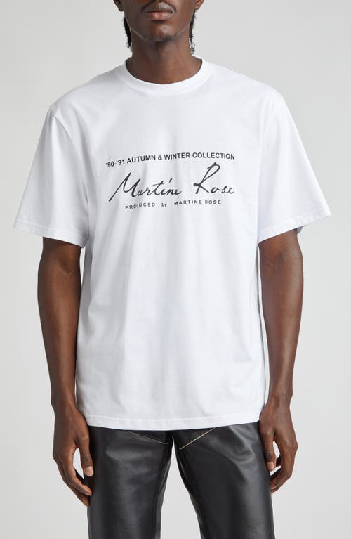 Martine Rose Classic Logo Graphic T-Shirt in White at Nordstrom, Size Medium