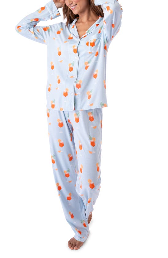 Shop Pj Salvage Print Pajamas In Powder Blue