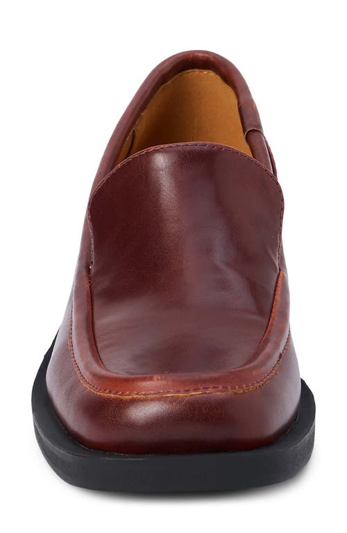 Shop Coconuts By Matisse Professor Block Heel Loafer In Mahogany