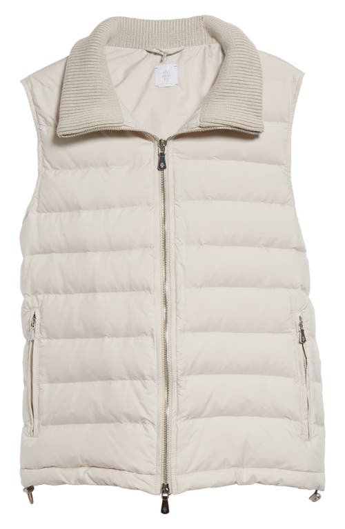 Eleventy Quilted Down Puffer Vest In Sand