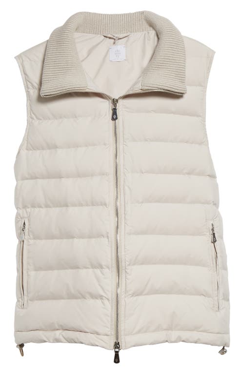 Shop Eleventy Quilted Down Puffer Vest In Sand