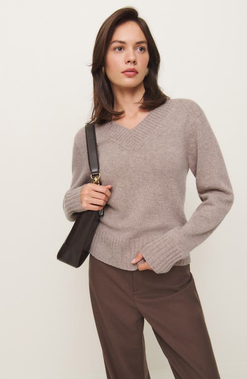 Shop Reformation Dulce Recycled Cashmere Blend Sweater In Toast