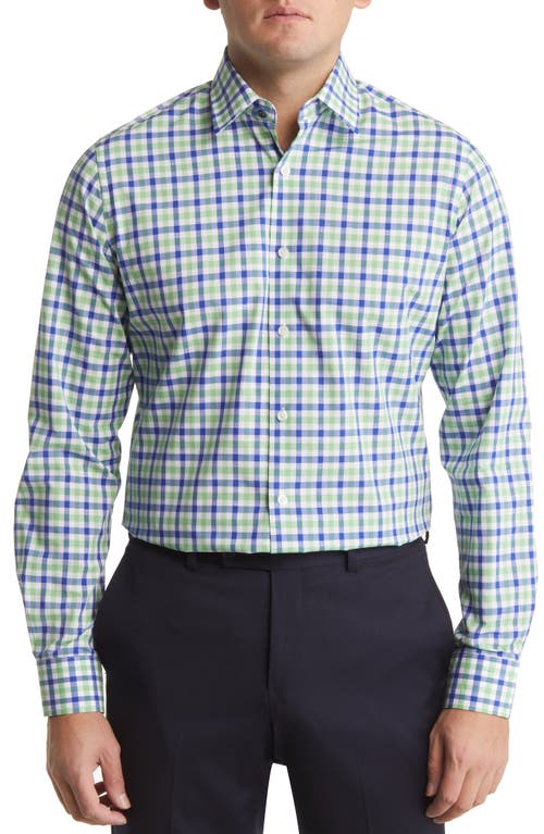 Tailored Fit Gingham Dress Shirt in Green