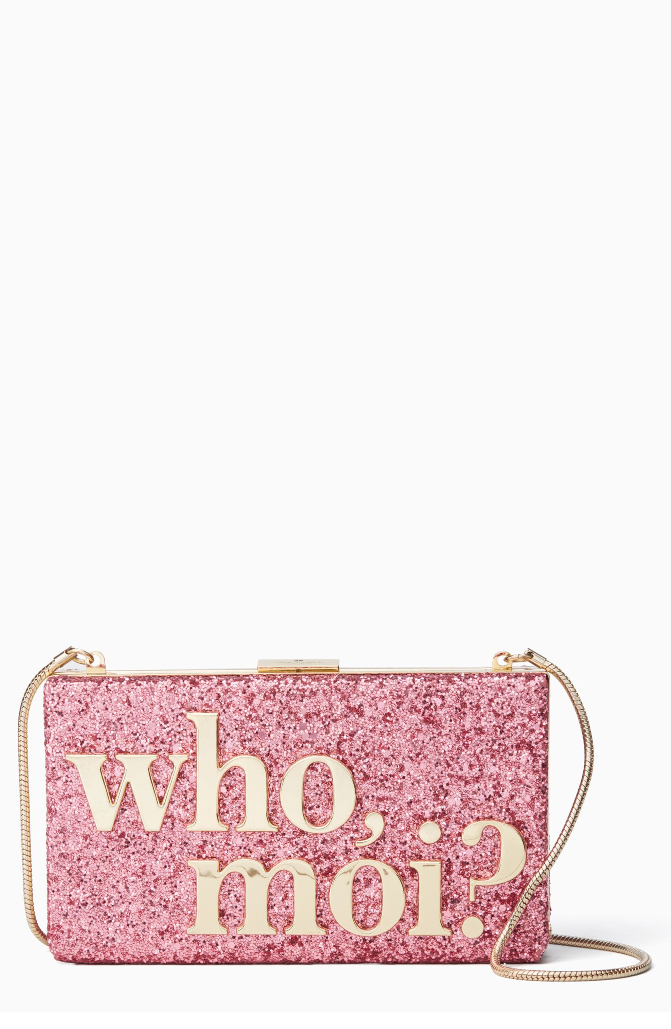 kate spade new york who moi? glitter clutch Nordstrom