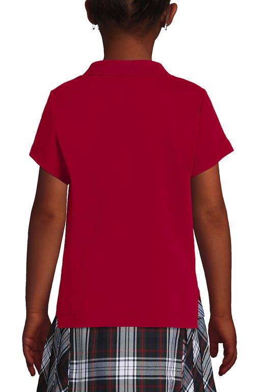LANDS' END LANDS' END SCHOOL UNIFORM GIRLS SHORT SLEEVE FEMININE FIT INTERLOCK POLO SHIRT