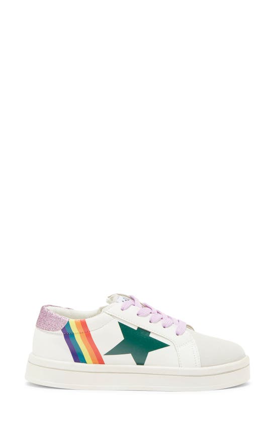 Shop Lola & The Boys Kids' Rainbow Sneaker In White