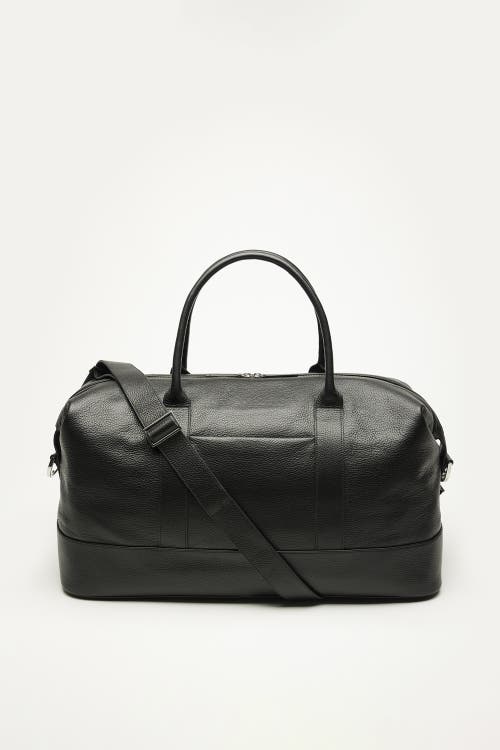 Want Les Essentiels De La Vie Want Les Essentiels Kelowna Pebble-grained Leather Weekender Bag In Black