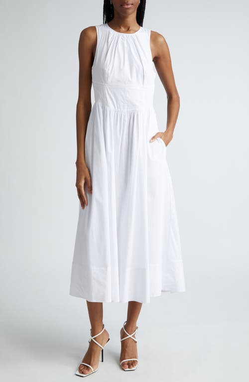 Cinq à Sept Benita Sleeveless Cotton Blend Dress in White
