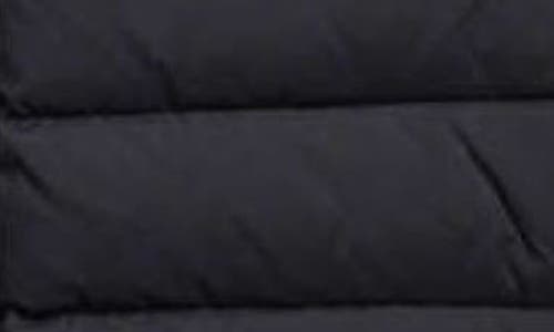 Blue Duck Channel Quilted Water Resistant 700-fill Power Down Puffer Jacket With Genuine-shearling T In Black