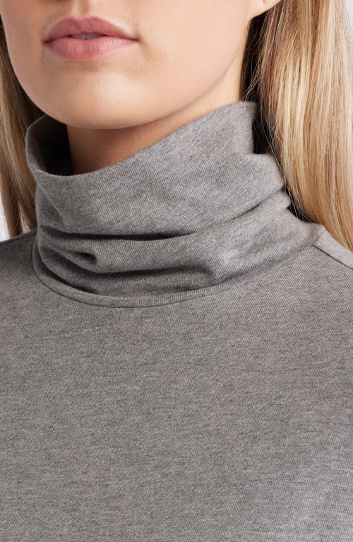 Shop Caslonr Caslon(r) Long Sleeve Turtleneck Top In Grey Dark Heather