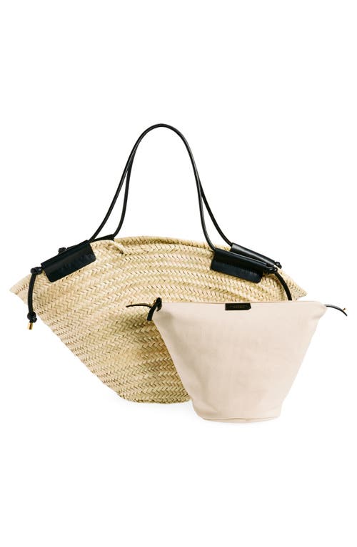 Shop Altuzarra Basket Straw Tote In Natural/black