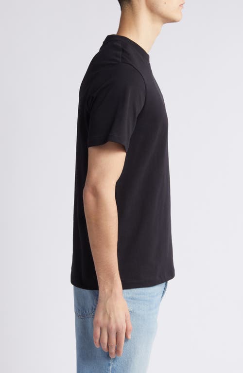 Shop Apc A.p.c. Embroidered Logo Cotton T-shirt In Noir/blanc