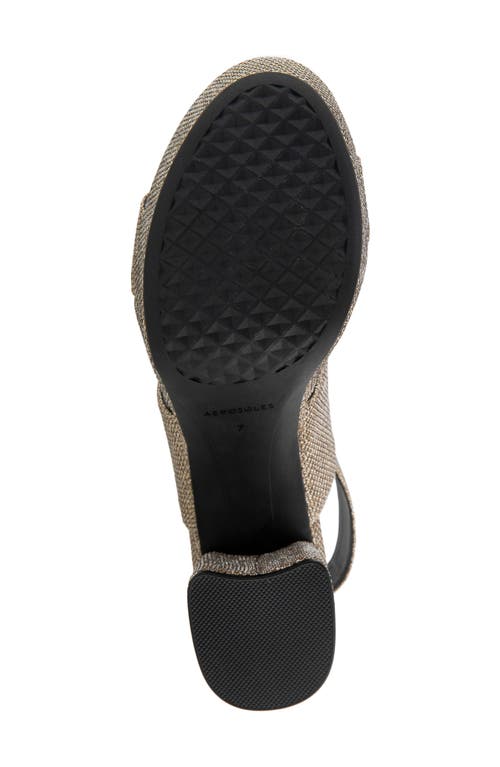 Shop Aerosoles Camera Platform Sandal In Soft Gold Fabric