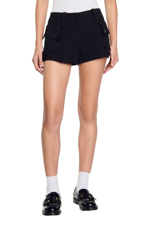 Shop Sandro Hotpants With Pockets In Black