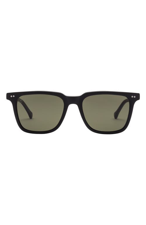Electric Birch 53mm Polarized Square Sunglasses in Matte Black/Grey Polar