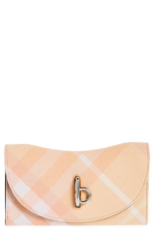 burberry Rocking Horse Check Continental Wallet in Peach at Nordstrom