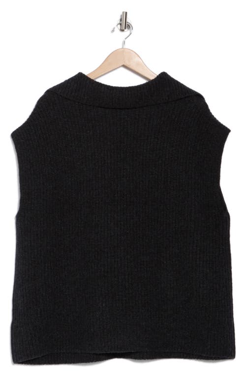 Vince Collared V-neck Wool & Cashmere Sweater Vest In H Charcoal